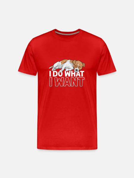 Jack Russell Terrier - Men's Premium Organic T-Shirt - red