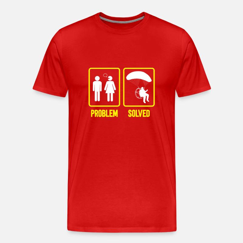 Paramotor Motorized paraglider - Men's Premium Organic T-Shirt - red