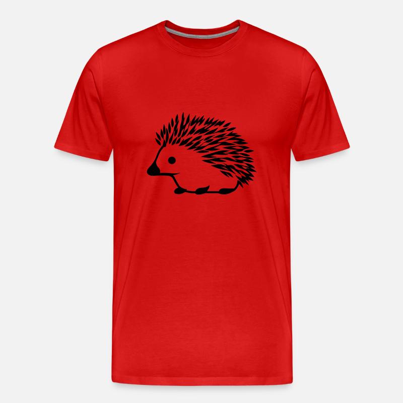 Igel - Männer Premium Bio T-Shirt - Rot