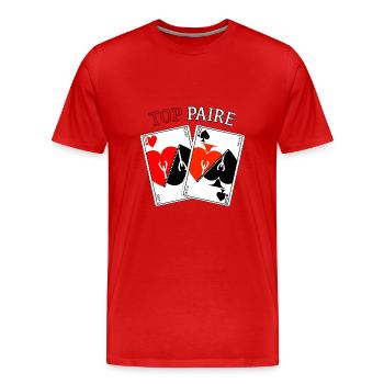 La TOP paire - T-shirt bio Premium Homme - rouge - Devant - Damien (186cm)