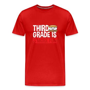 S'more Campfire Marshmallow Camping - T-shirt bio Premium Homme - rouge - Devant - Damien (186cm)