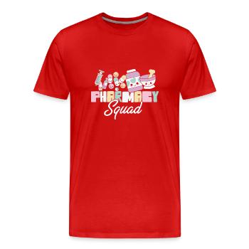 Escouade Pharmacie Pharmacien Pharmacologie de la vie - T-shirt bio Premium Homme - rouge - Devant - Damien (186cm)
