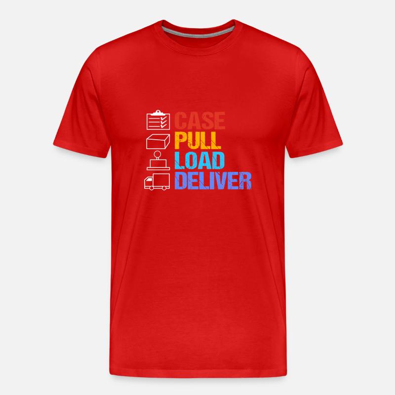 Postbote - Männer Premium Bio T-Shirt - Rot