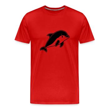 dauphin - T-shirt bio Premium Homme - rouge - Devant - Damien (186cm)