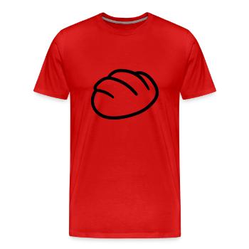 baguette - T-shirt bio Premium Homme - rouge - Devant - Damien (186cm)