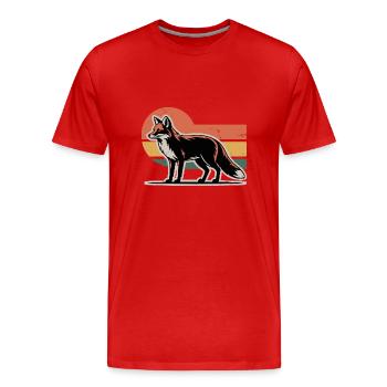 Fuchs Tier - Männer Premium Bio T-Shirt - Rot - Vorne - Damien (186cm)