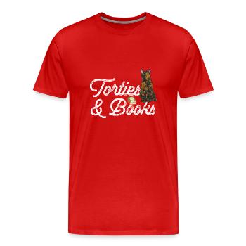 Schildpatt Katze Tortue écaille de tortue Cat Tortie - T-shirt bio Premium Homme - rouge - Devant - Damien (186cm)