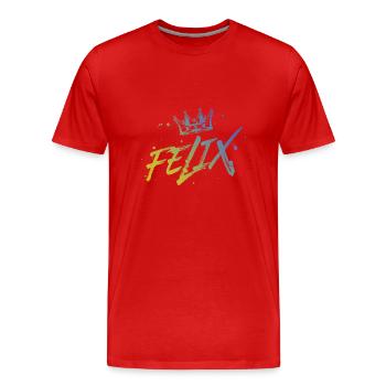 Felix - T-shirt bio Premium Homme - rouge - Devant - Damien (186cm)