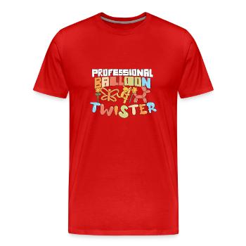 Ballon professionnel Animal Twister Circus - T-shirt bio Premium Homme - rouge - Devant - Damien (186cm)