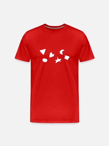 Symbols Shapes Shape Heart symbol - Men's Premium Organic T-Shirt - red