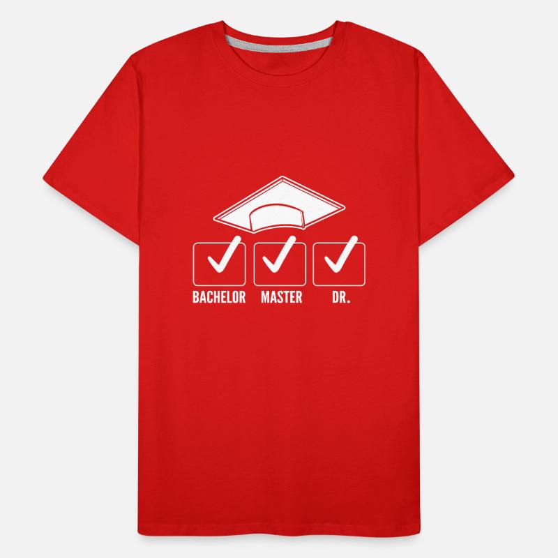 Master Studium Abschlussfeier Bachelor Männer Premium Bio T-Shirt