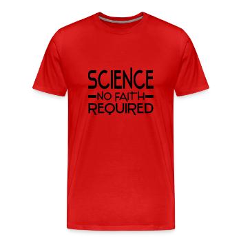 Athéisme - T-shirt bio Premium Homme - rouge - Devant - Damien (186cm)