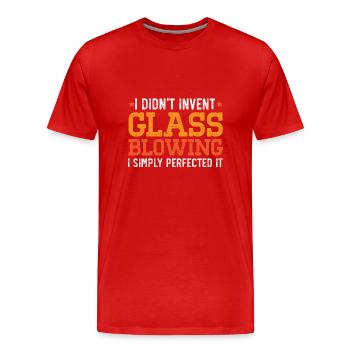 Maître de l’art du soufflage de verre souffleurs de verre - T-shirt bio Premium Homme - rouge - Devant - Damien (186cm)
