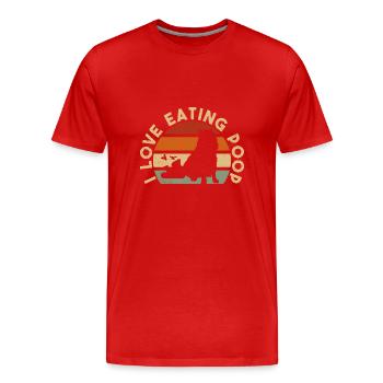 Rongeur Capybara - T-shirt bio Premium Homme - rouge - Devant - Damien (186cm)