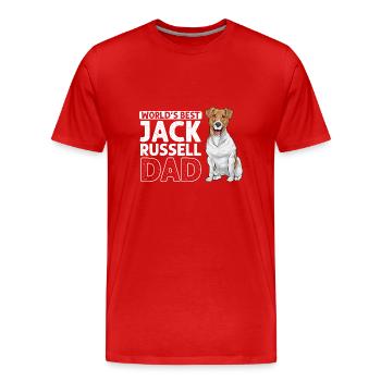 Jack Russell Terrier - T-shirt bio Premium Homme - rouge - Devant - Damien (186cm)