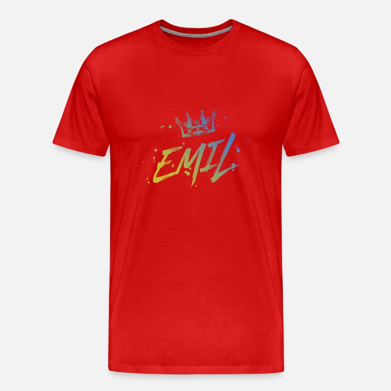 Emil - Männer Premium Bio T-Shirt - Rot