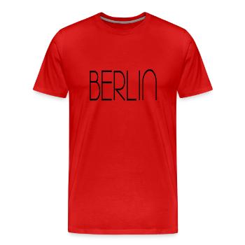 Berlin berlin - Männer Premium Bio T-Shirt - Rot - Vorne - Damien (186cm)