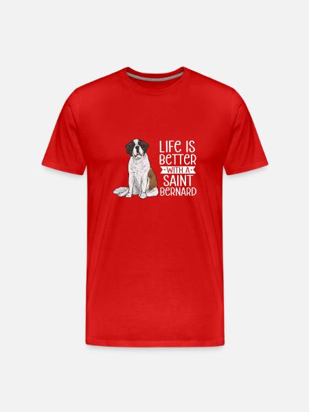 Saint-Bernard Chien Saint-Bernard - T-shirt bio Premium Homme - rouge