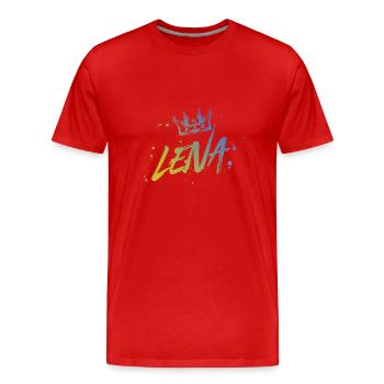 Lena - T-shirt bio Premium Homme - rouge - Devant - Damien (186cm)