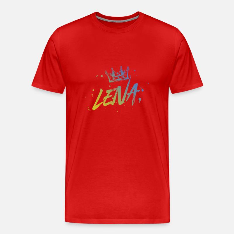 Lena - Männer Premium Bio T-Shirt - Rot