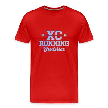 Cadeau de course XC drôle XC Runner Edition - T-shirt bio Premium Homme - rouge - Devant - Damien (186cm)
