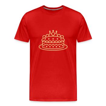 Pfannkuchen - Männer Premium Bio T-Shirt - Rot - Vorne - Damien (186cm)