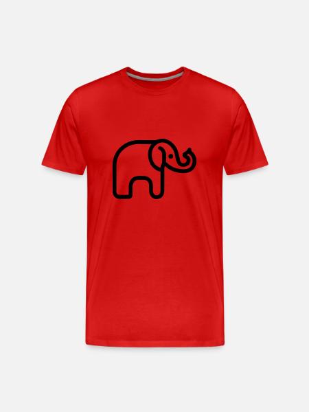 Elephant - Men's Premium Organic T-Shirt - red