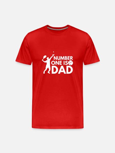 Number One Is Dad - Tennis - Men's Premium Organic T-Shirt - red