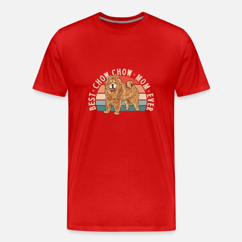 Chow Chow Chien - T-shirt bio Premium Homme - rouge