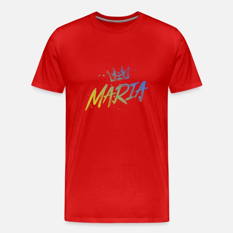 Maria - Männer Premium Bio T-Shirt - Rot