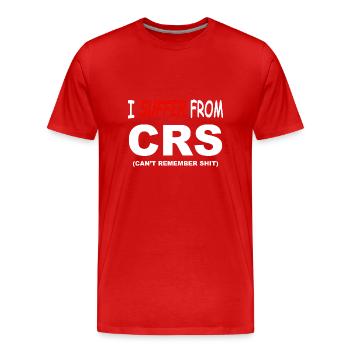 I suffer from CRS - Can't remember shit - Männer Premium Bio T-Shirt - Rot - Vorne - Damien (186cm)