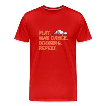Frettchen Besitzer Frettchen - Männer Premium Bio T-Shirt - Rot - Vorne - Damien (186cm)