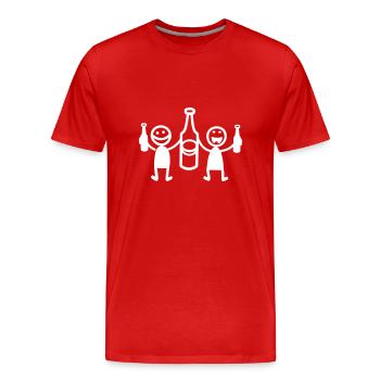 Enterrement de vie de garçon Allumette de célibataire - T-shirt bio Premium Homme - rouge - Devant - Damien (186cm)