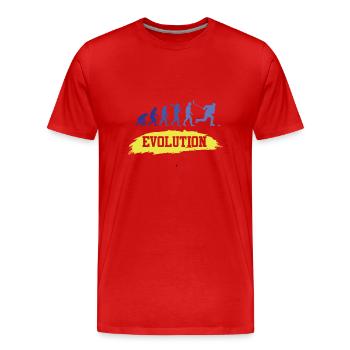ice hockey lustig evolution - Männer Premium Bio T-Shirt - Rot - Vorne - Damien (186cm)