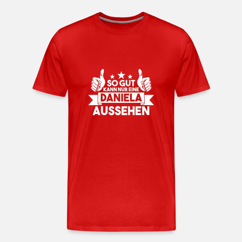 Daniela - Männer Premium Bio T-Shirt - Rot