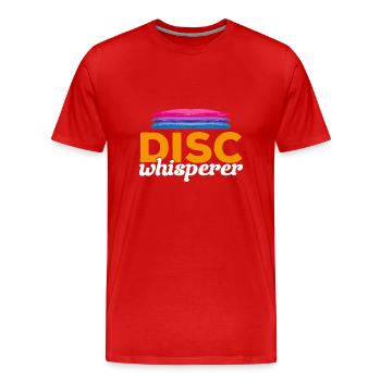 Discgolf Disc Golf Frisbee - Männer Premium Bio T-Shirt - Rot - Vorne - Damien (186cm)