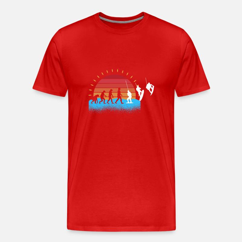Evolution Wakeboarder Wakeboard Wakeboarding - Männer Premium Bio T-Shirt - Rot
