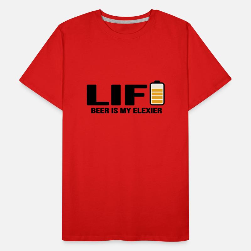 Bier Biergarten Trinkspruch "beer elexier" Männer Premium Bio T-Shirt