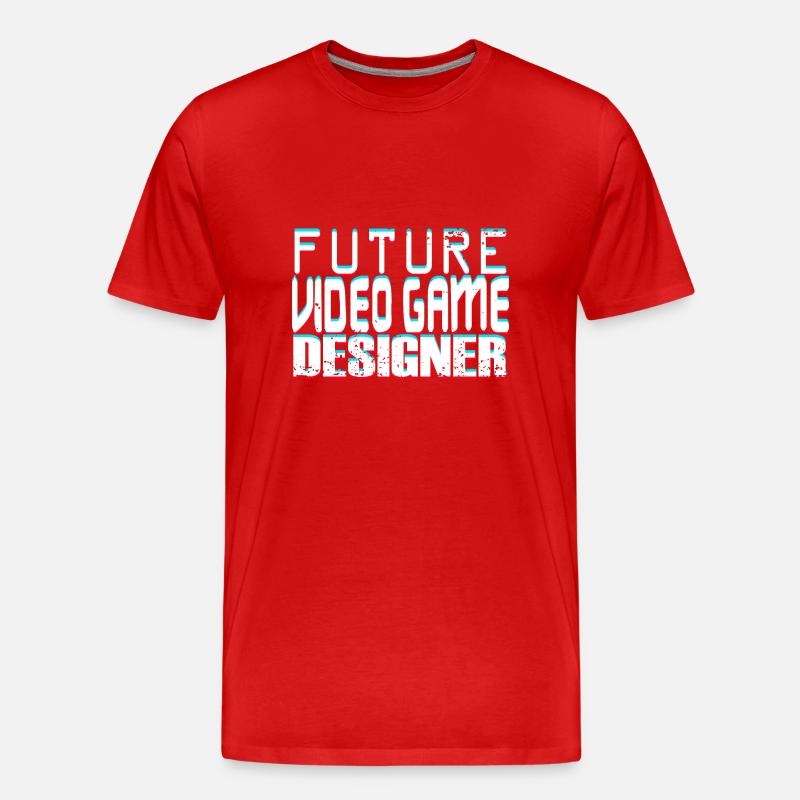 Future Video Game Designer - Männer Premium Bio T-Shirt - Rot
