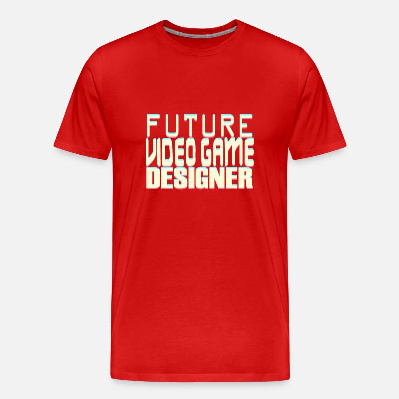 Future Video Game Designer - Männer Premium Bio T-Shirt - Rot