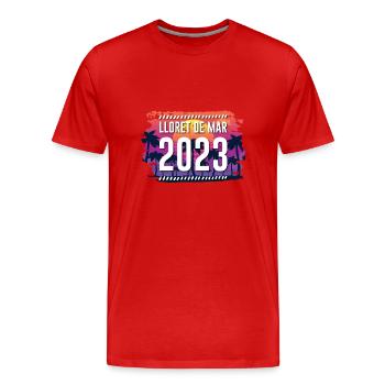 Lloret De Mar 2023 - Männer Premium Bio T-Shirt - Rot - Vorne - Damien (186cm)
