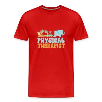 Physiotherapie Kinderphysiotherapeutin - Männer Premium Bio T-Shirt - Rot - Vorne - Damien (186cm)