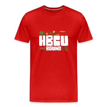 Étudiant lié à HBCU Collège historiquement noir - T-shirt bio Premium Homme - rouge - Devant - Damien (186cm)