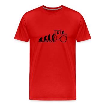 MB Trac Evolution - Tout-terrain - Couleurs modifiables - T-shirt bio Premium Homme - rouge - Devant - Damien (186cm)