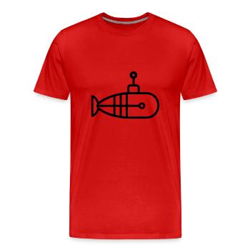 U-Boot-Boot - Männer Premium Bio T-Shirt - Rot - Vorne - Damien (186cm)
