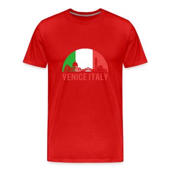 Italy - Men's Premium Organic T-Shirt - red - Front - Damien (186cm)