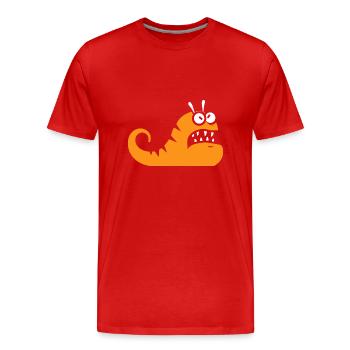 Slug 13 - Men's Premium Organic T-Shirt - red - Front - Damien (186cm)