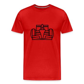 Race Car - Men's Premium Organic T-Shirt - red - Front - Damien (186cm)