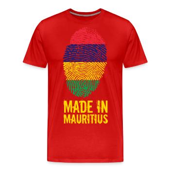 Made In Maurice / Maurice / Moris - T-shirt bio Premium Homme - rouge - Devant - Damien (186cm)