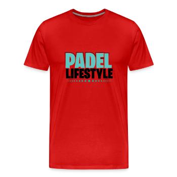 Padel Tennis Paddle Padel Ball Padel Tennis - Men's Premium Organic T-Shirt - red - Front - Damien (186cm)